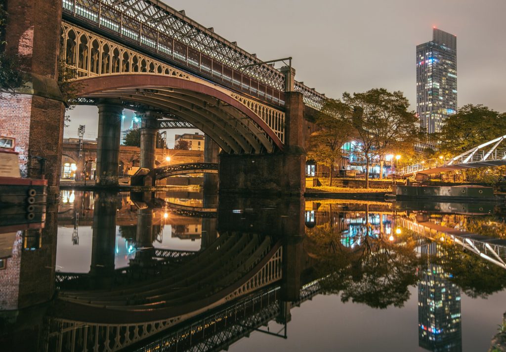 Manchester at night